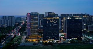 「金坛」金沙科技金融中心夜景城市蓝调