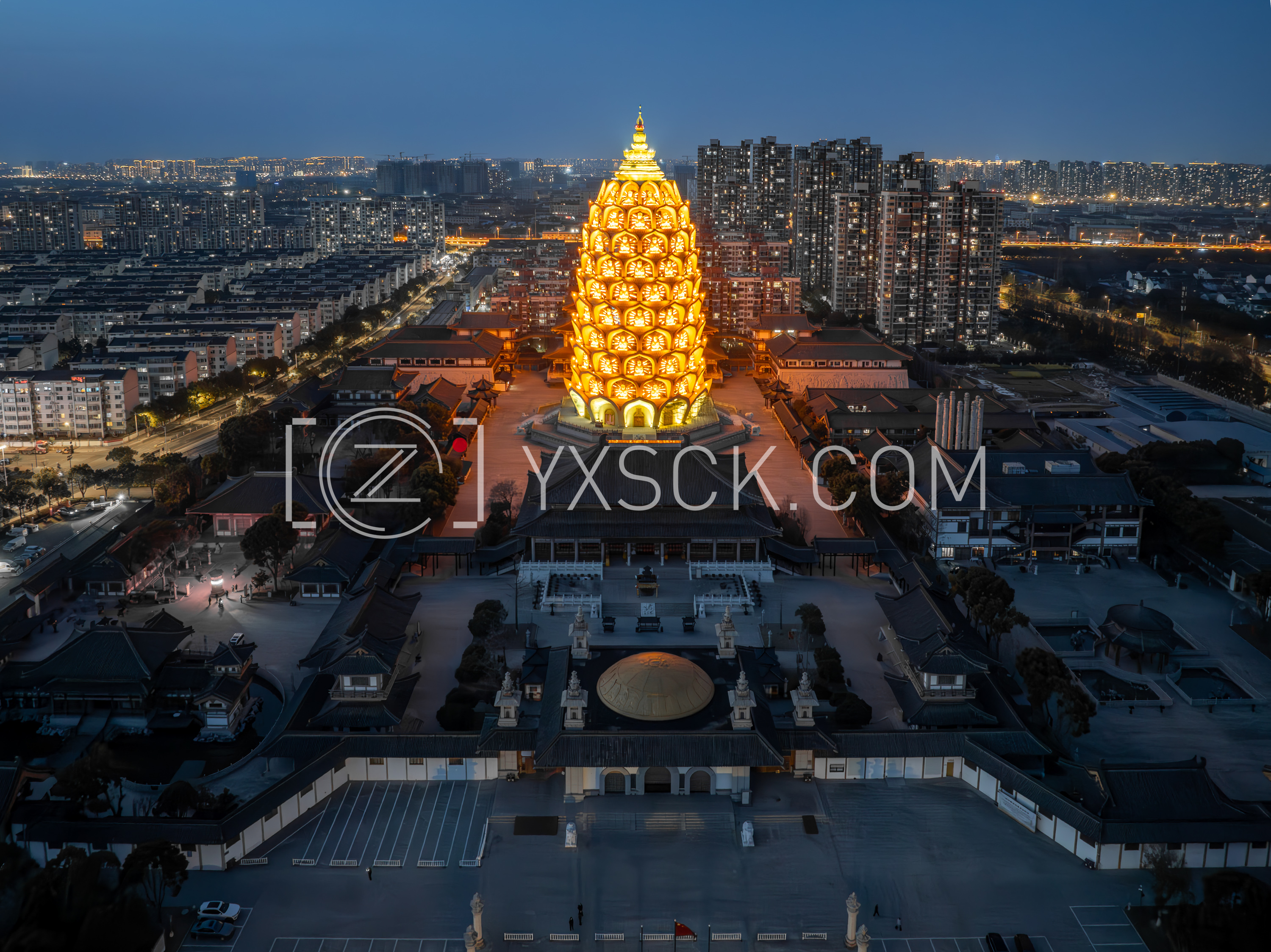 「武进」宝林寺蓝调夜景