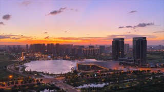 「经开区」东方云湖傍晚