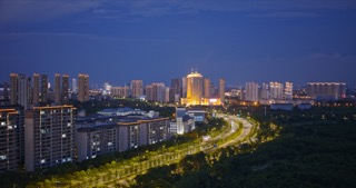 「经开区」东方西路夜景