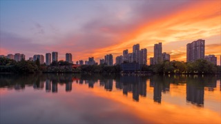 「钟楼」青枫公园日转夜